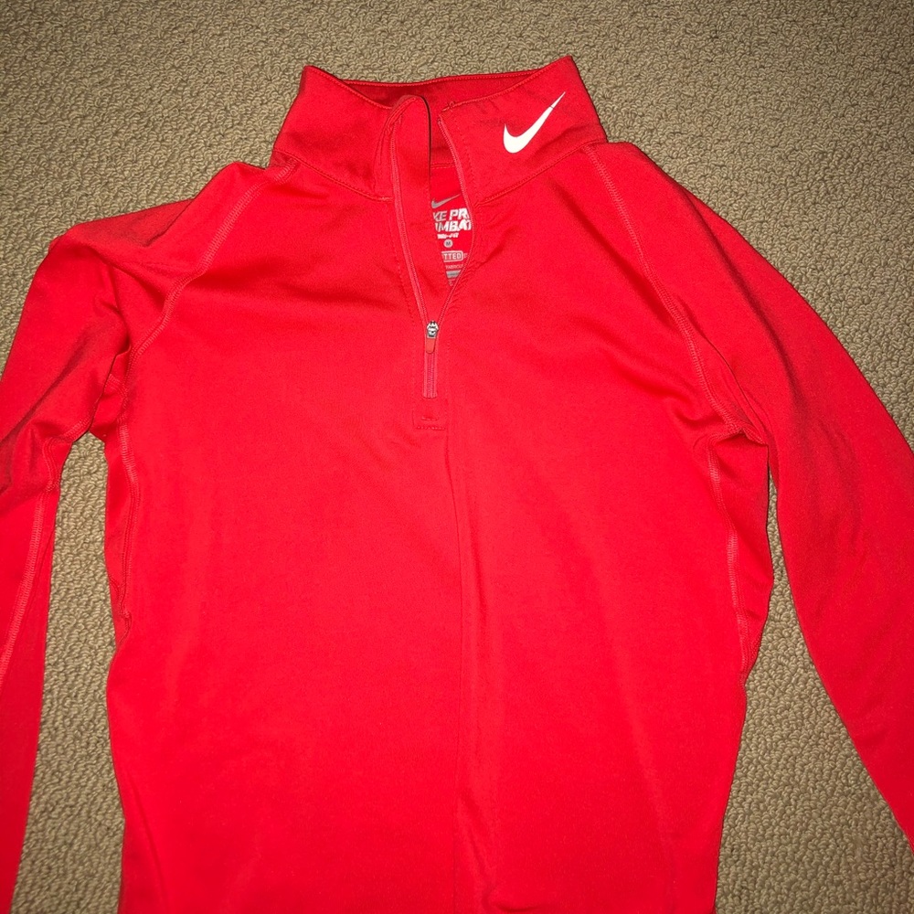 Nike Orange Dri-Fit Pullover (Size M)